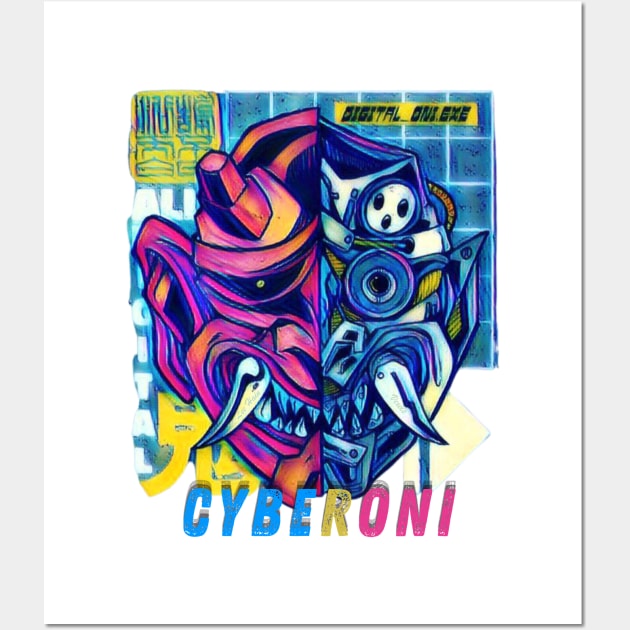 Cyber ONI Wall Art by Lees Tees